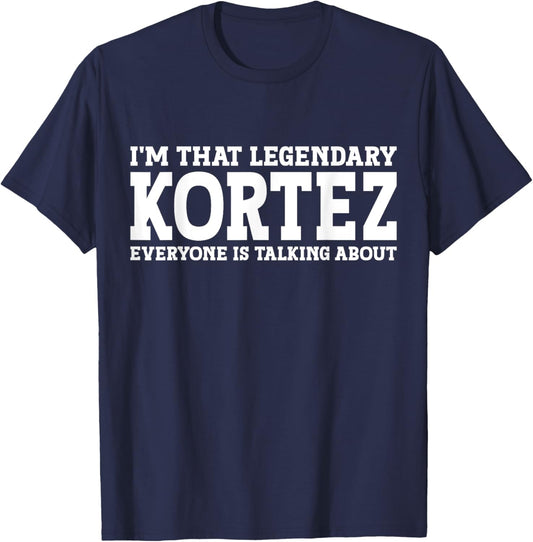 Kortez Personal Name First Name Funny Kortez T-Shirt - T-Shirt | Navy