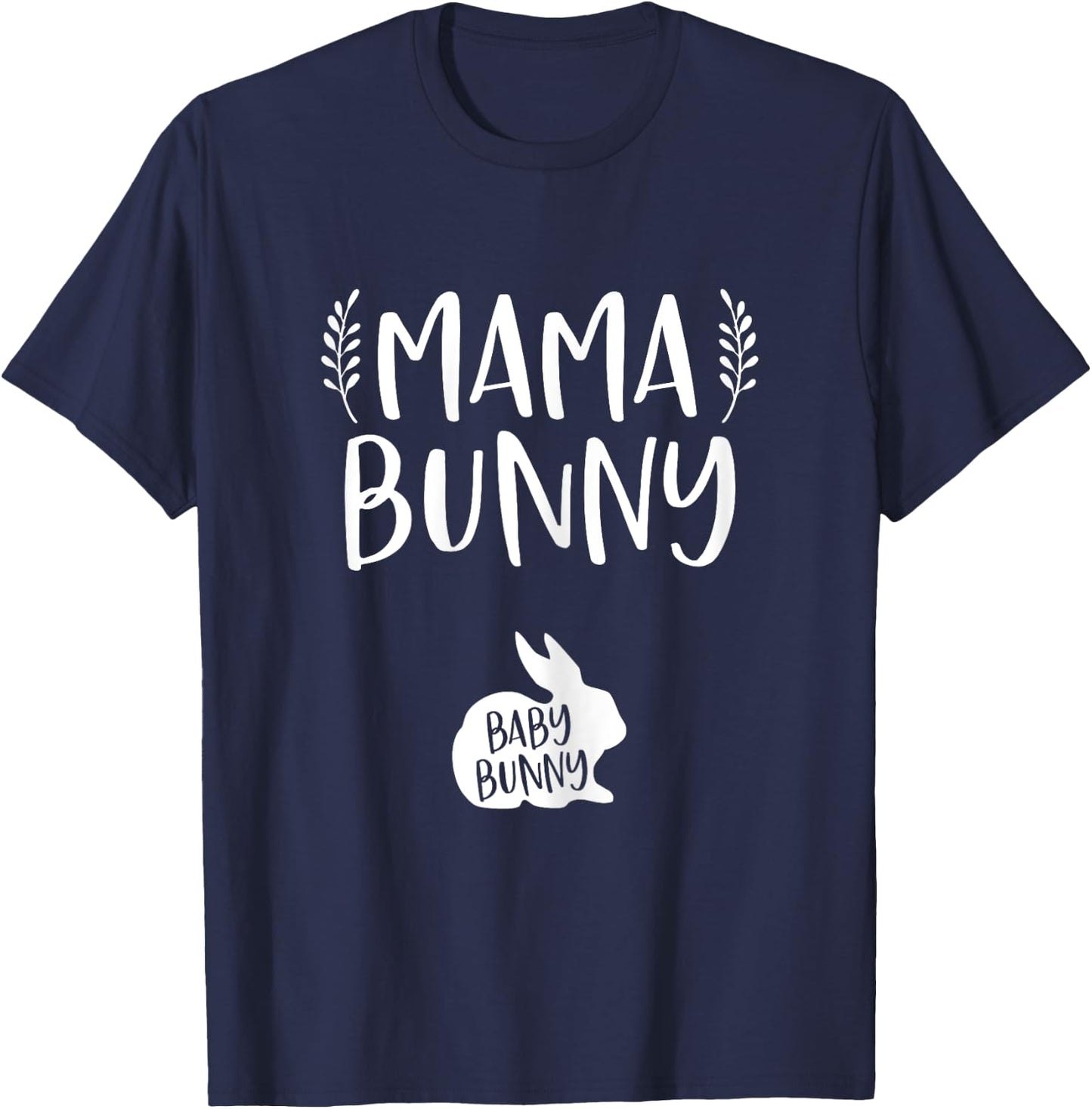 Easter Pregnancy Announcement Shirt Mama Bunny Baby Reveal T-Shirt - T-Shirt | Navy