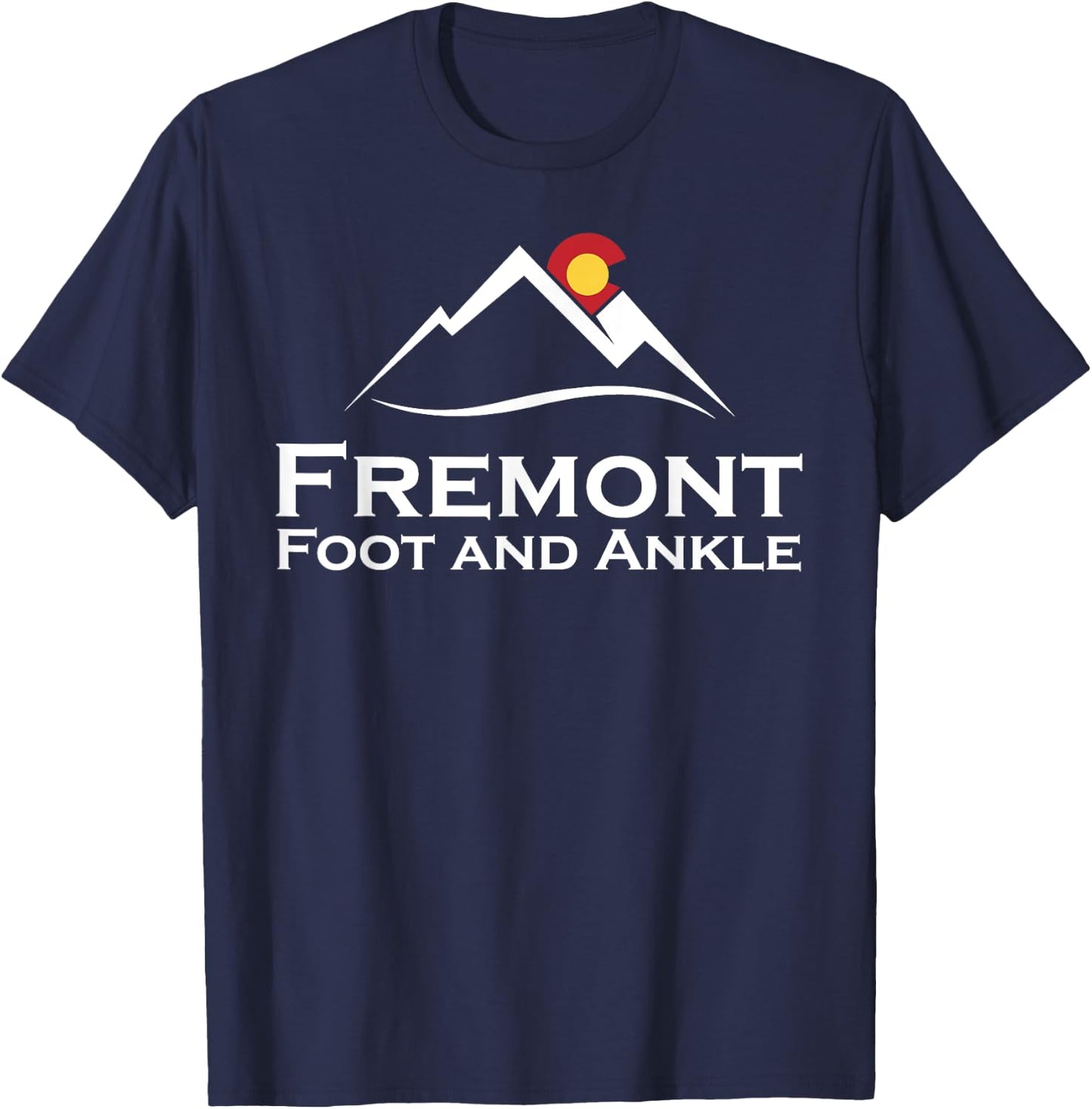 Fremont Foot & Ankle White Logo T-Shirt - T-Shirt | Navy