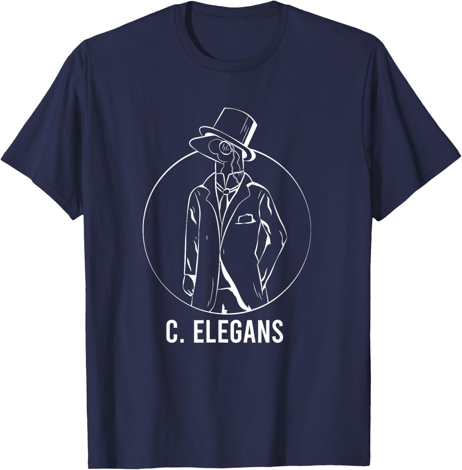 C Elegans Caenorhabditis Nematode Biology Bacteria Biologist T-Shirt - T-Shirt | Navy