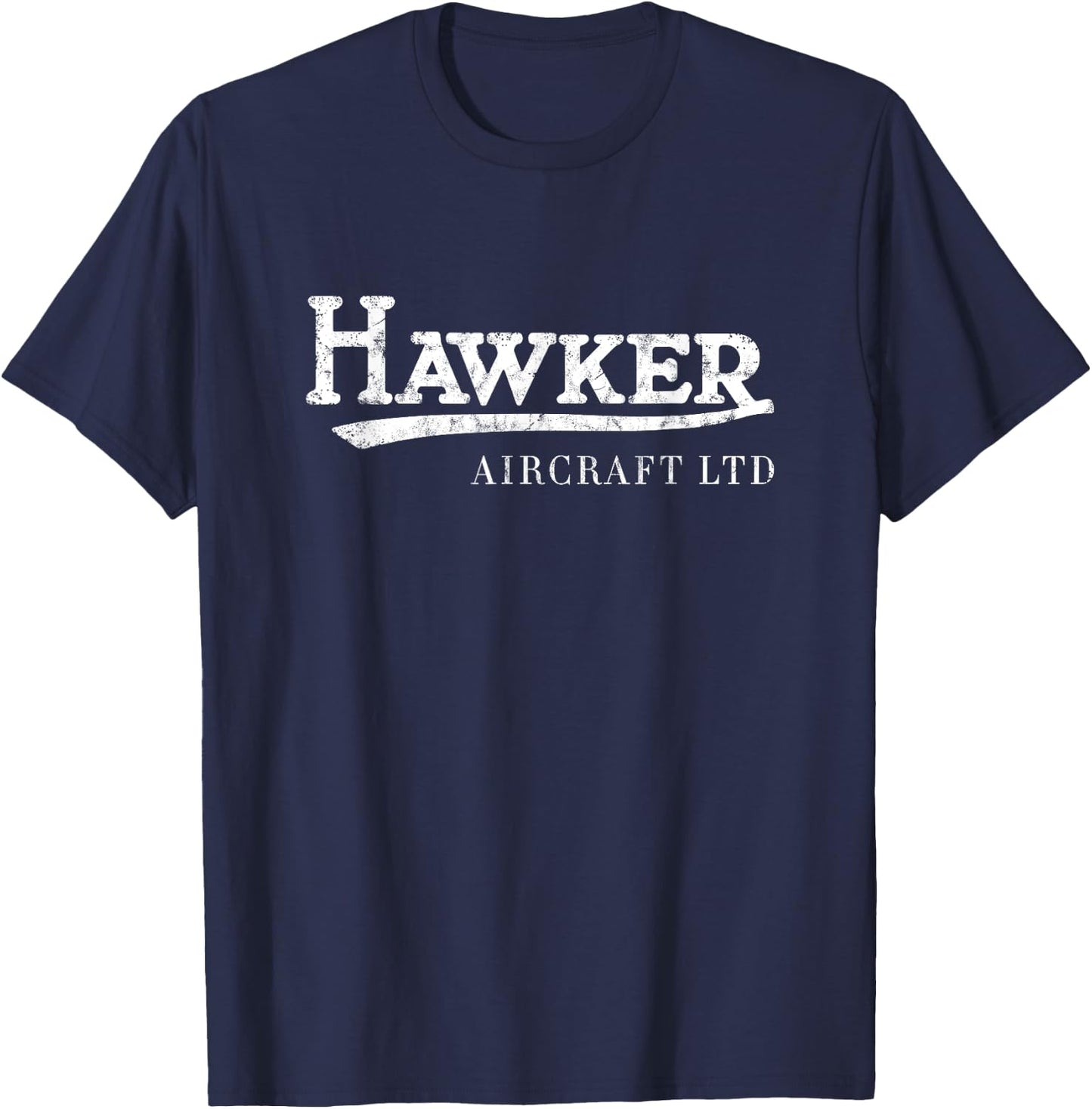 Hawker Aircraft Logo | Hawker Hurricane Vintage Aviation T-Shirt - T-Shirt | Navy