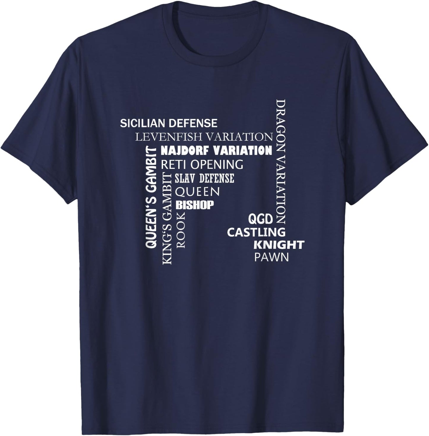 Chess Player Gift Ideas Chess Terms T-Shirt - T-Shirt | Navy