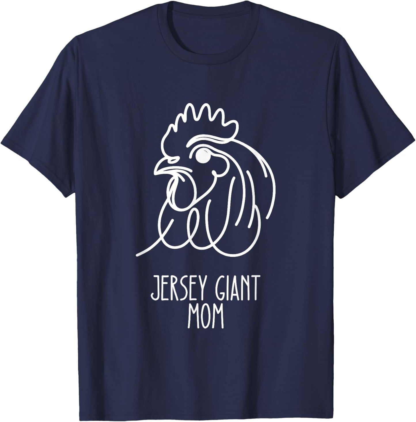 Line Art Best Chicken Mom Women - Jersey Giant T-Shirt - T-Shirt | Navy
