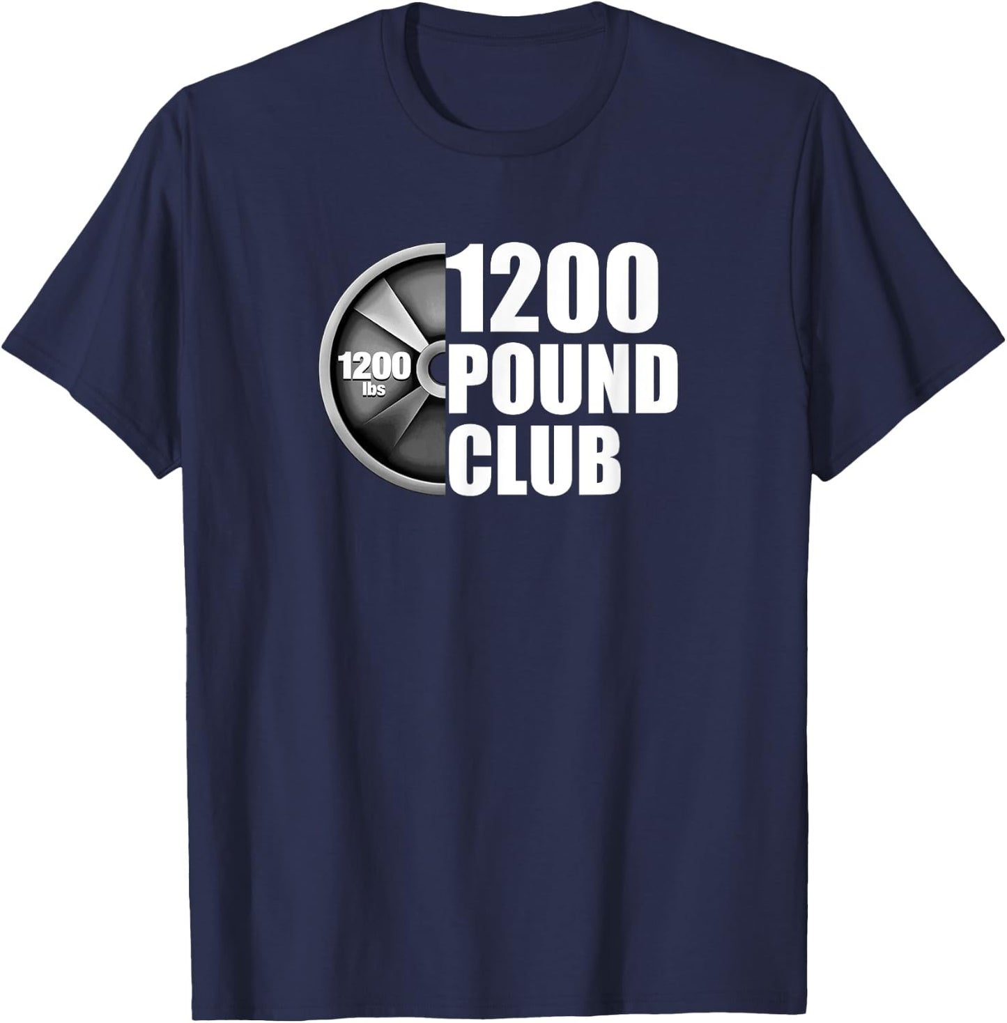 1200 Pound Club Powerlifting T-Shirt - T-Shirt | Navy