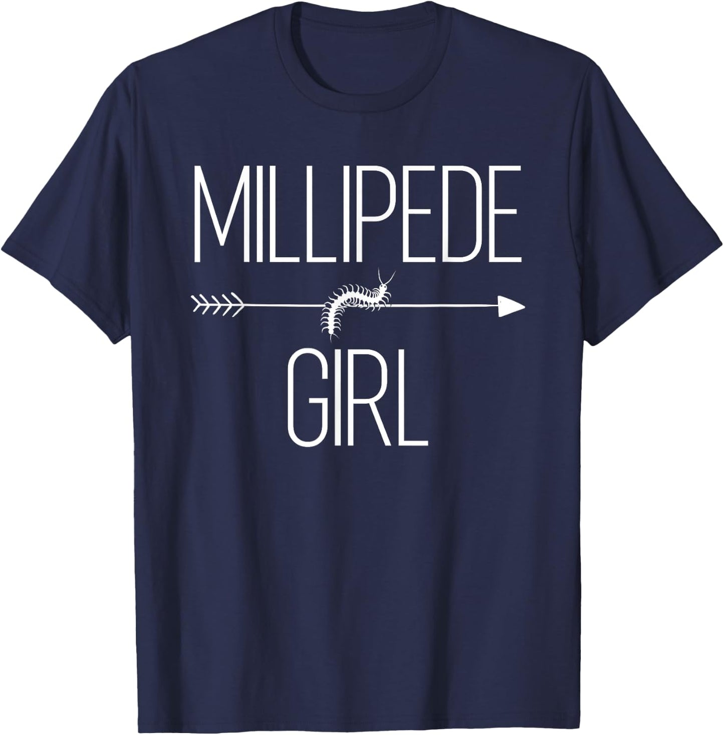 Millipede Girl Gift Arthropod Animal Lover T-Shirt - T-Shirt | Navy
