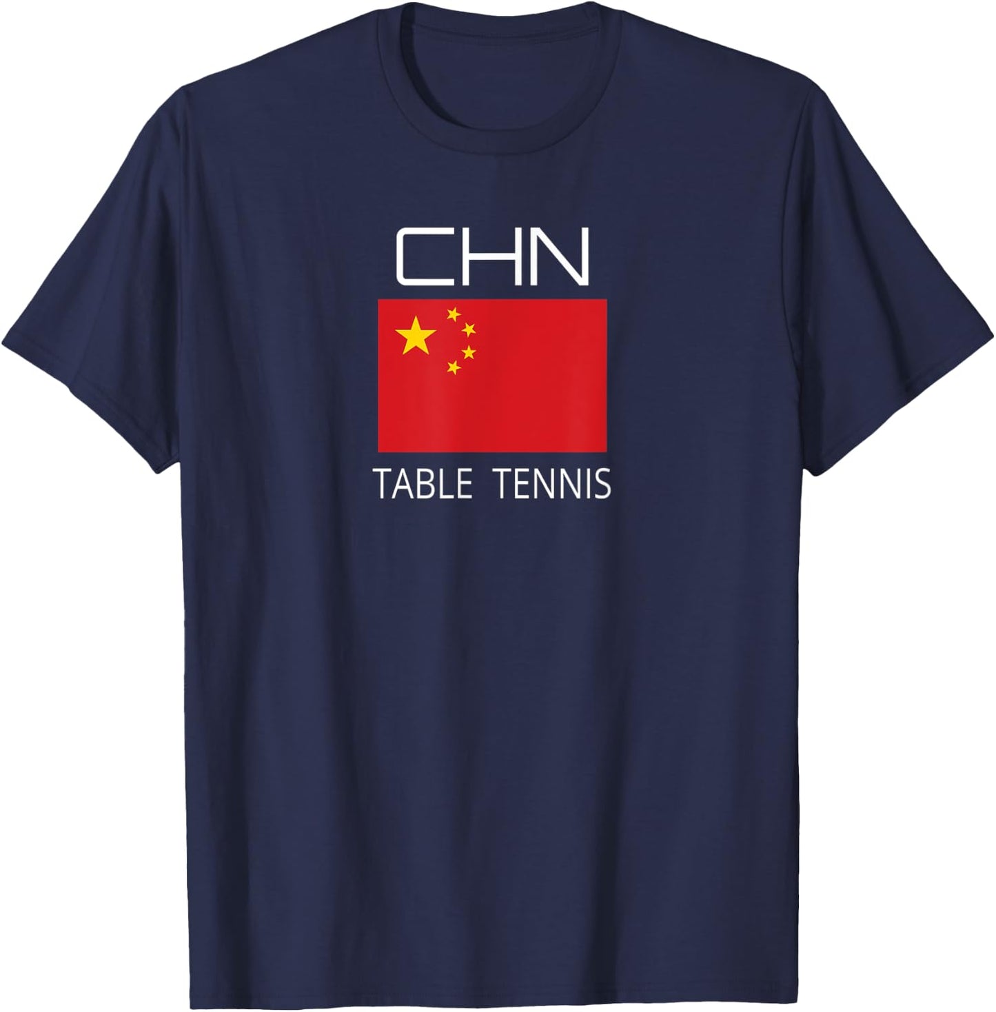 China Table Tennis Chinese Ping Pong Athlete CHN Flag Pride T-Shirt - T-Shirt | Navy