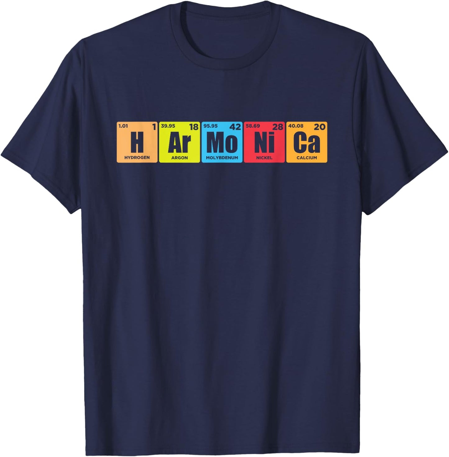 Harmonica Vintage Retro Funny Harmonica Player Gift T-Shirt - T-Shirt | Navy