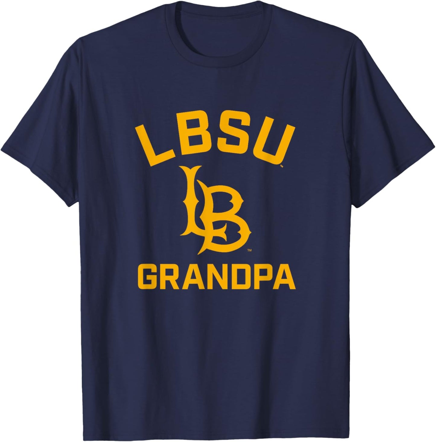 Cal State Long Beach CSULB Arched Grandpa Men Women T-Shirt - T-Shirt | Navy