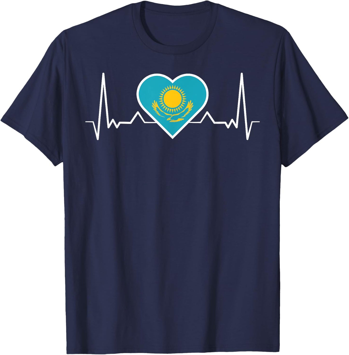 Republic of Kazakhstan Kazakhstan Kazakh Flag Horse T-Shirt - T-Shirt | Navy
