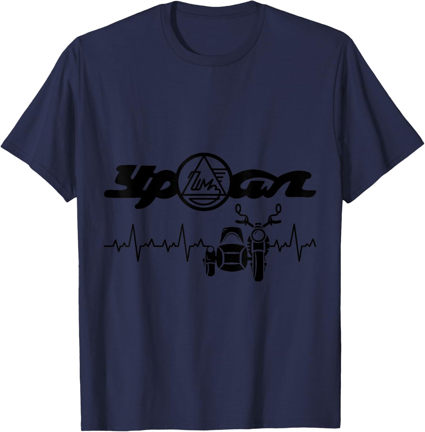 Ural Motorcycle Offroad Motorcyclist T-Shirt - T-Shirt | Navy