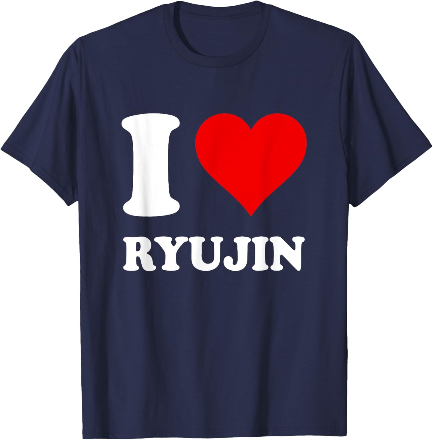 Red Heart I Love Ryujin T-Shirt - T-Shirt | Navy