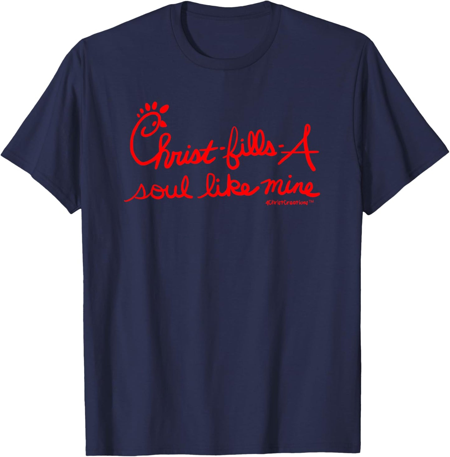 Christ-Fills-A Soul Like Mine Christian Faith & Inspiration T-Shirt - T-Shirt | Navy