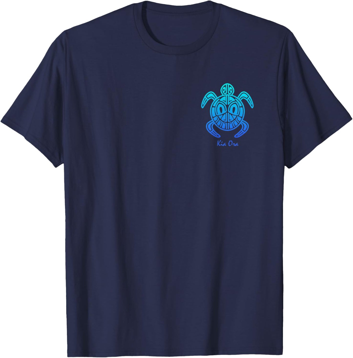 Culture Turtle Blue Symbol, Haka Kia Ora Dance New Zealand T-Shirt - T-Shirt | Navy