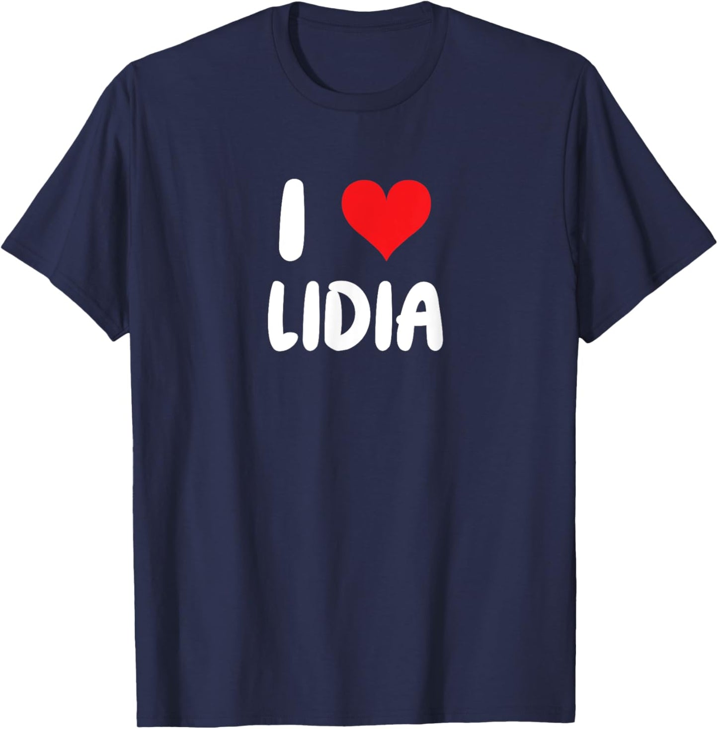 I Love Lidia - Heart T-Shirt - T-Shirt | Navy