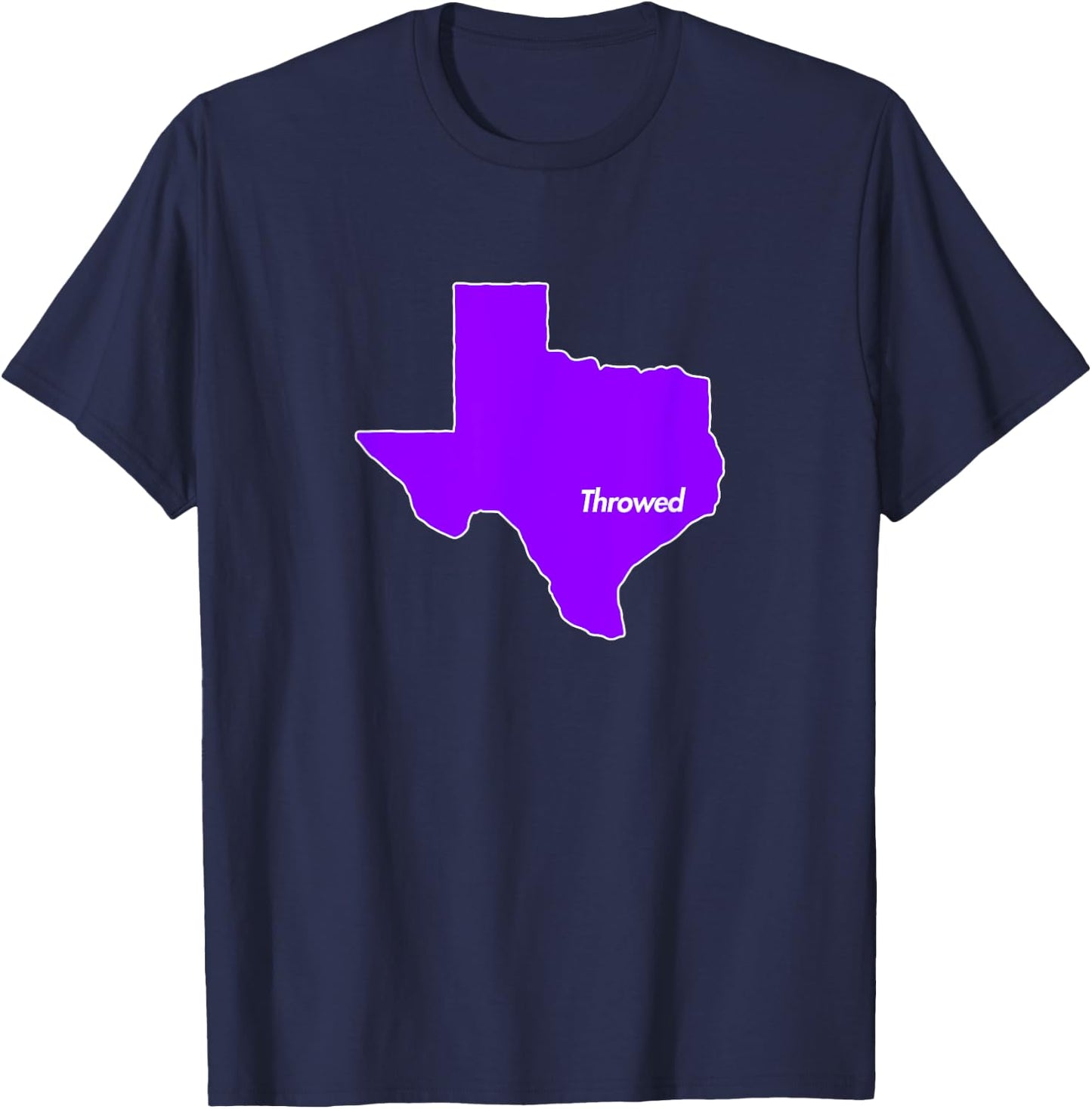 Throwed Houston Purple Texas State TX Lean Screw Chopped T-Shirt - T-Shirt | Navy