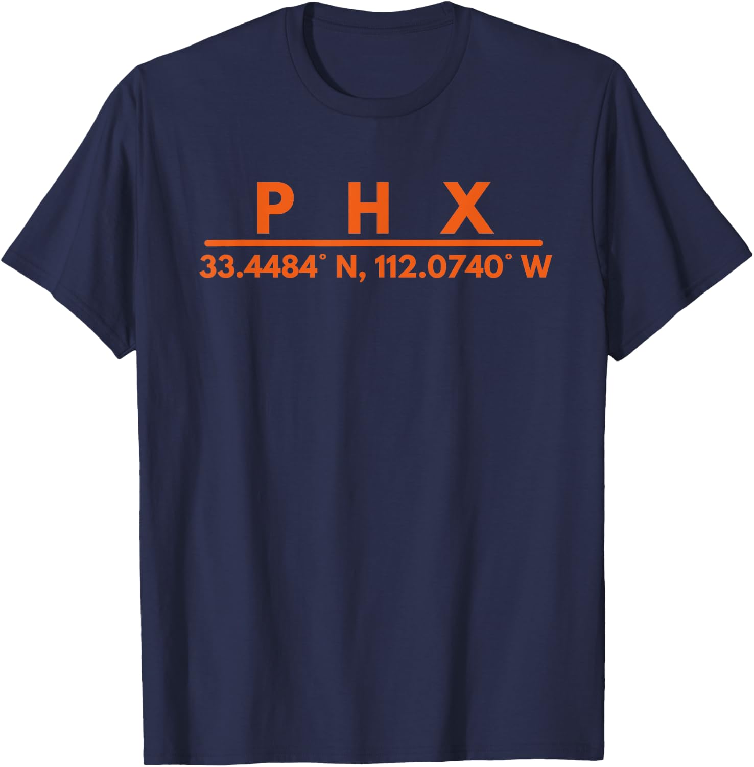 Phoenix AZ Fans Latitude & Longitude PHX T-Shirt - T-Shirt | Navy
