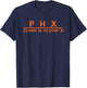 Phoenix AZ Fans Latitude & Longitude PHX T-Shirt - T-Shirt | Navy