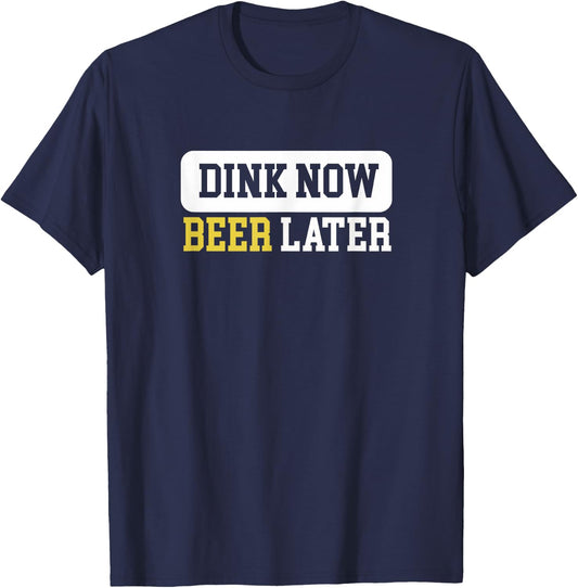 Beer Dink Funny Pickleball T-Shirt - T-Shirt | Navy