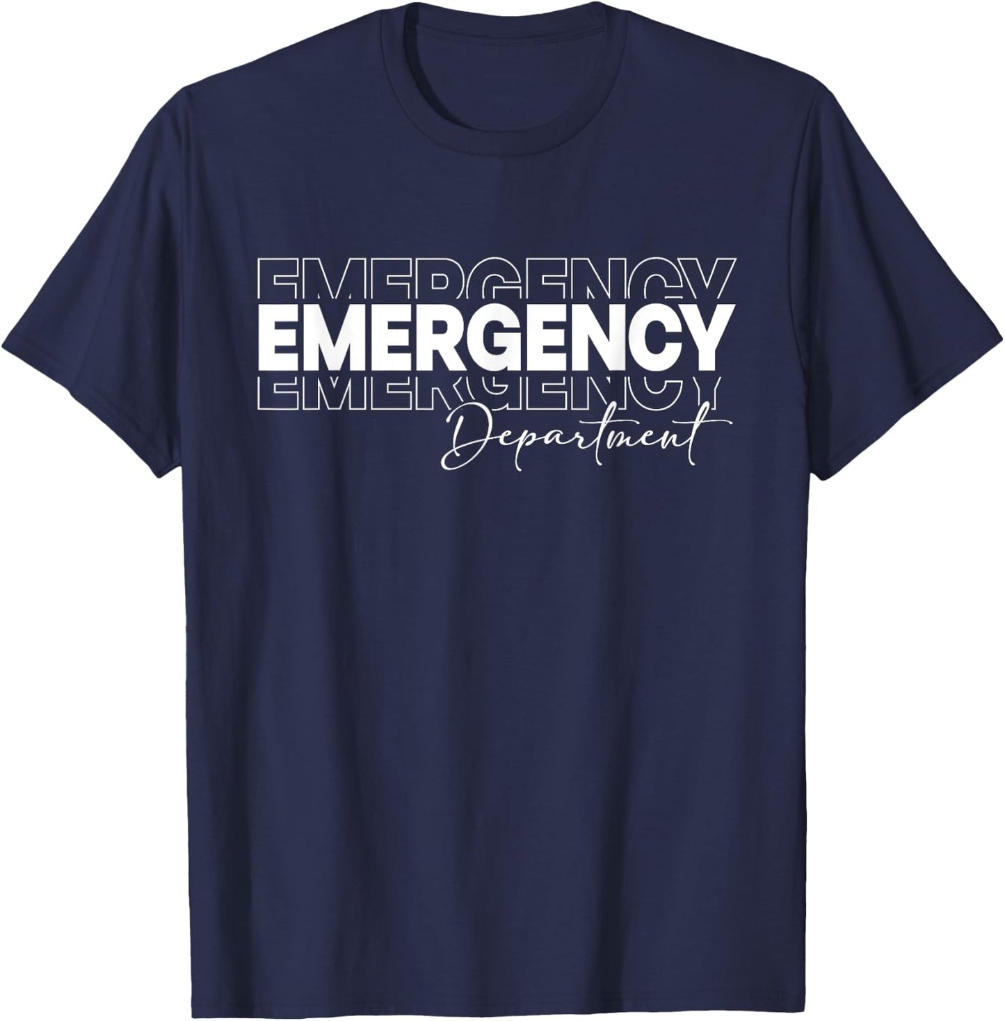 Emergency Department Emergency Room Healthcare Nursing T-Shirt - T-Shirt | Navy