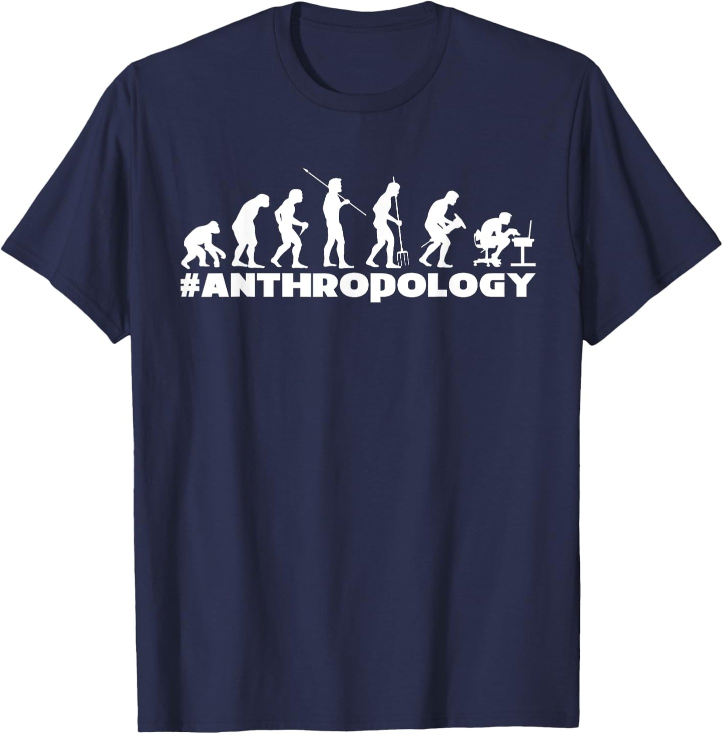 Anthropology Evolution Human Anthropologist T-Shirt - T-Shirt | Navy