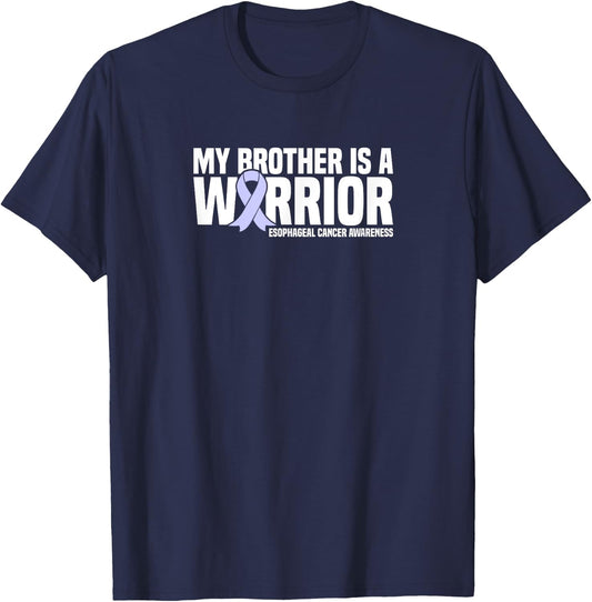My Brother is a Warrior Esophageal Cancer Awareness T-Shirt - T-Shirt | Navy