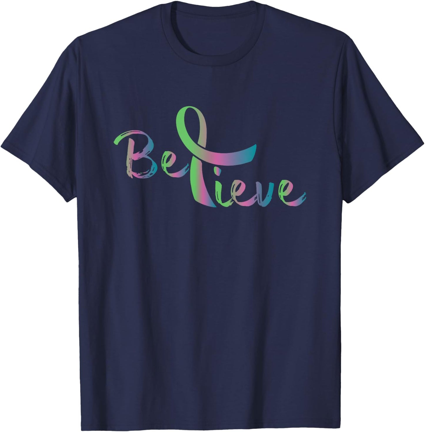 Metastasised Breast Cancer Faith Fighter Survivor Gesche T-Shirt - T-Shirt | Navy