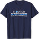 I Love My Deputy Sheriff Mom Law Enforcement Thin Blue Line T-Shirt - T-Shirt | Navy