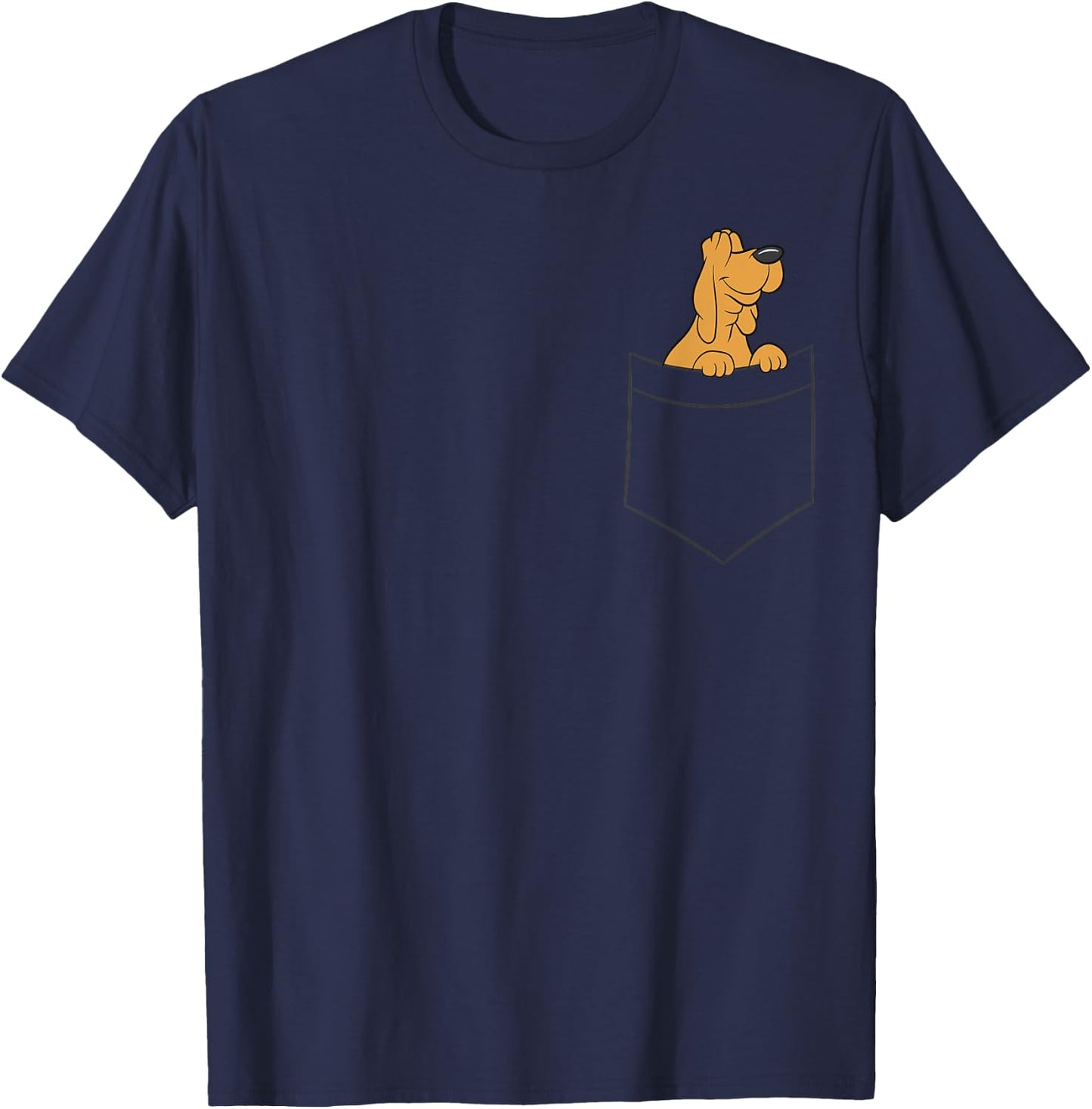 Bloodhound In a Pocket Cute Pocket Bloodhound Dog Women Girls Kids T-Shirt - T-Shirt | Navy