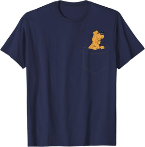 Bloodhound In a Pocket Cute Pocket Bloodhound Dog Women Girls Kids T-Shirt - T-Shirt | Navy