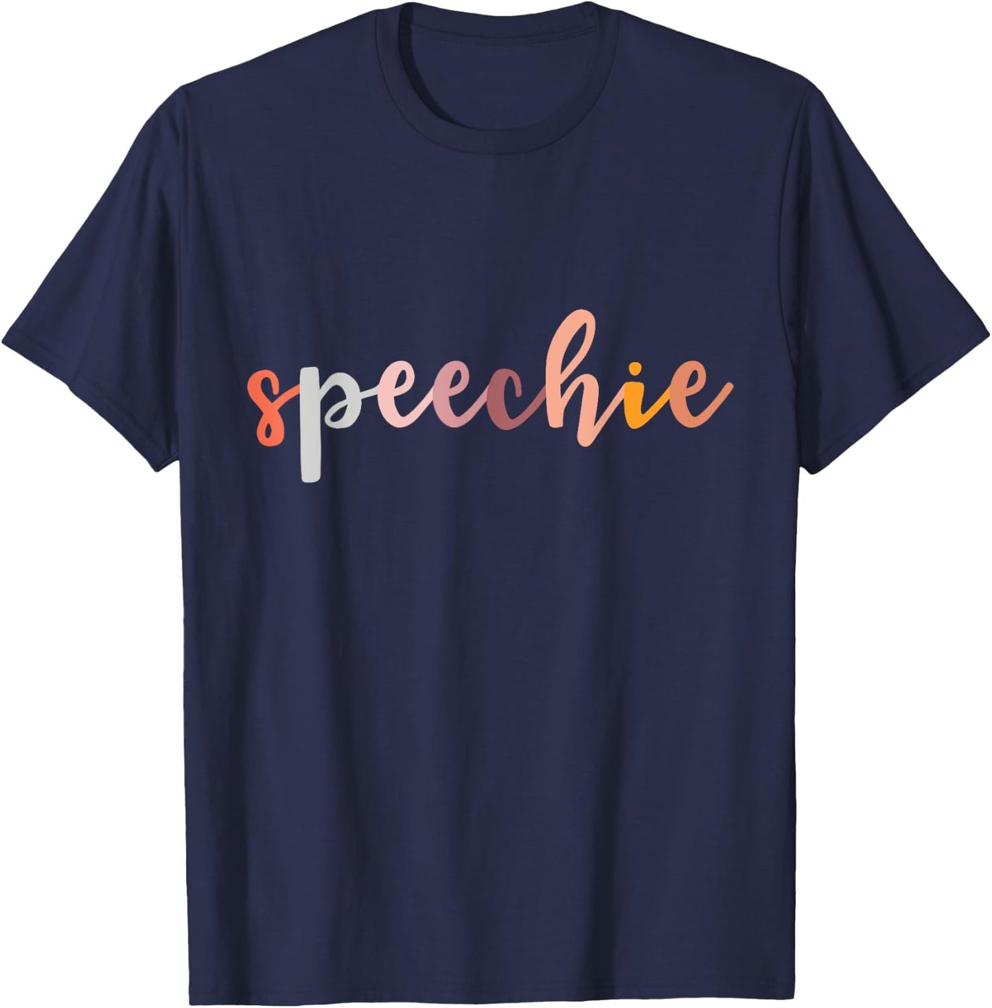 Speechie Gift Language Therapist Boho Retro Pathologist Gift T-Shirt - T-Shirt | Navy