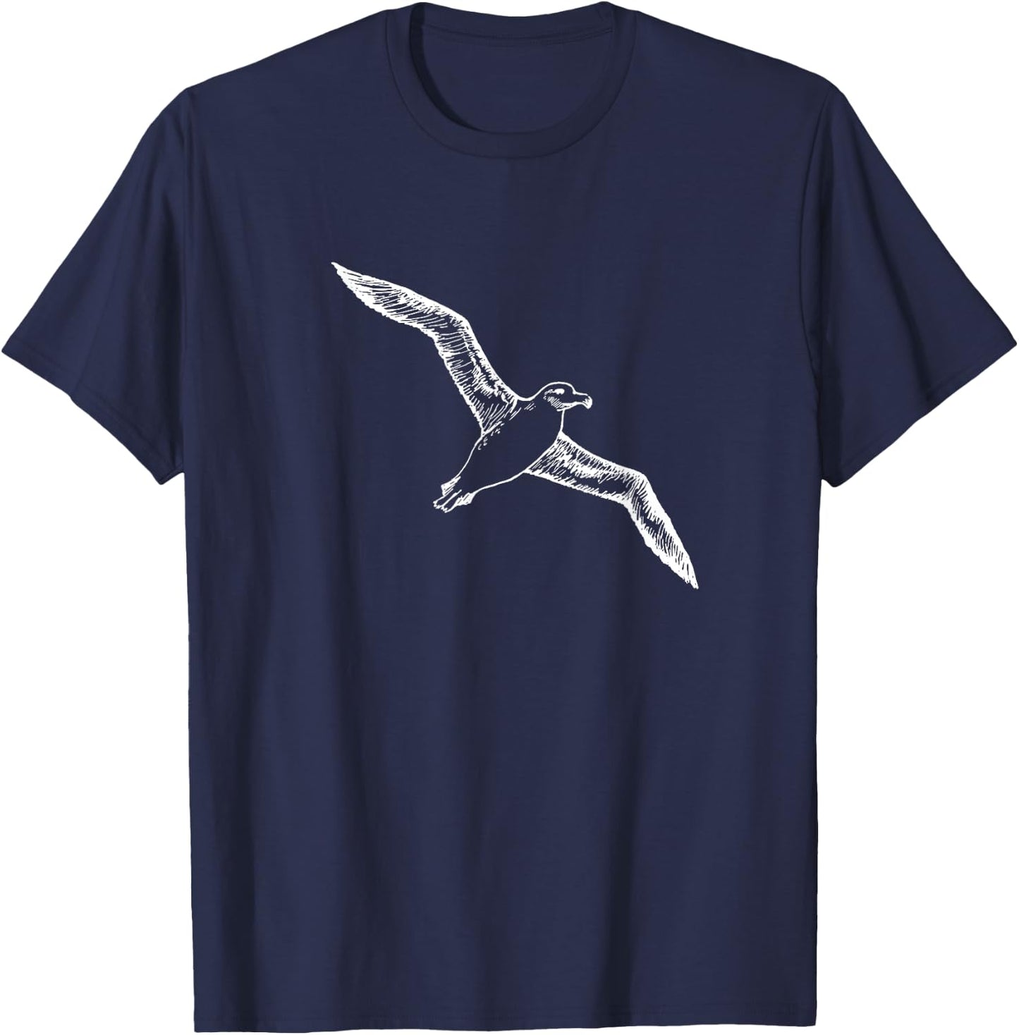 Flying Albatross Bird Design Gift Bird Lover Men Women T-Shirt - T-Shirt | Navy