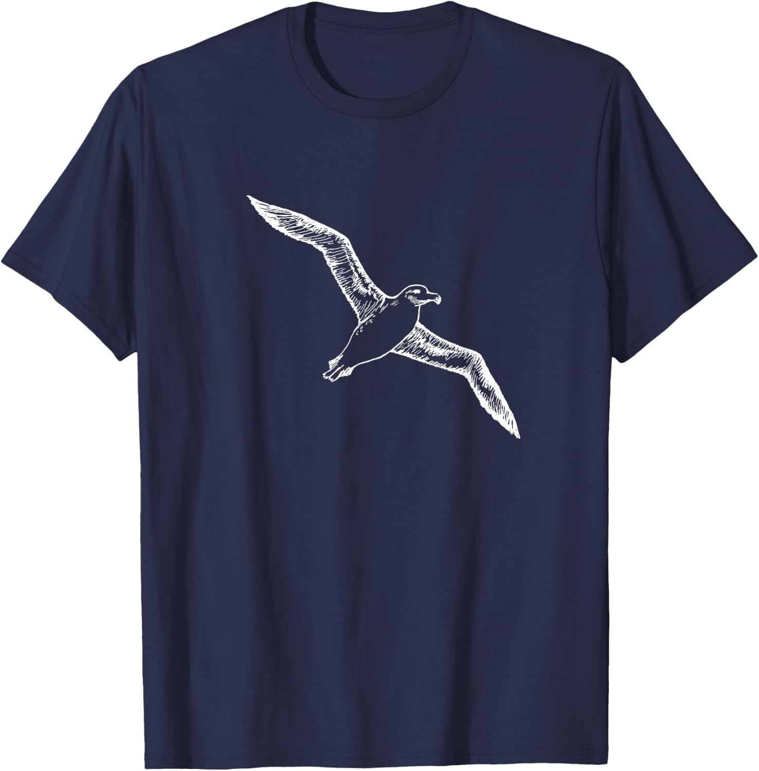 Flying Albatross Bird Design Gift Bird Lover Men Women T-Shirt - T-Shirt | Navy