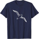 Flying Albatross Bird Design Gift Bird Lover Men Women T-Shirt - T-Shirt | Navy
