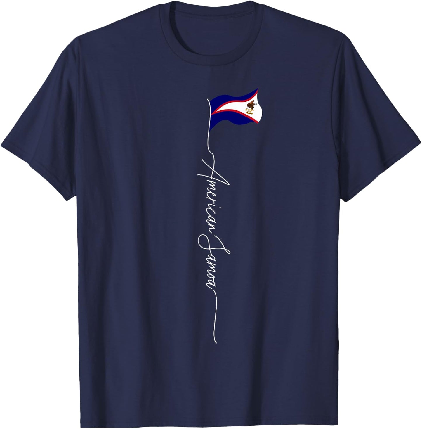 American Samoa Flag, American Samoan Patriotic Flag T-Shirt - T-Shirt | Navy