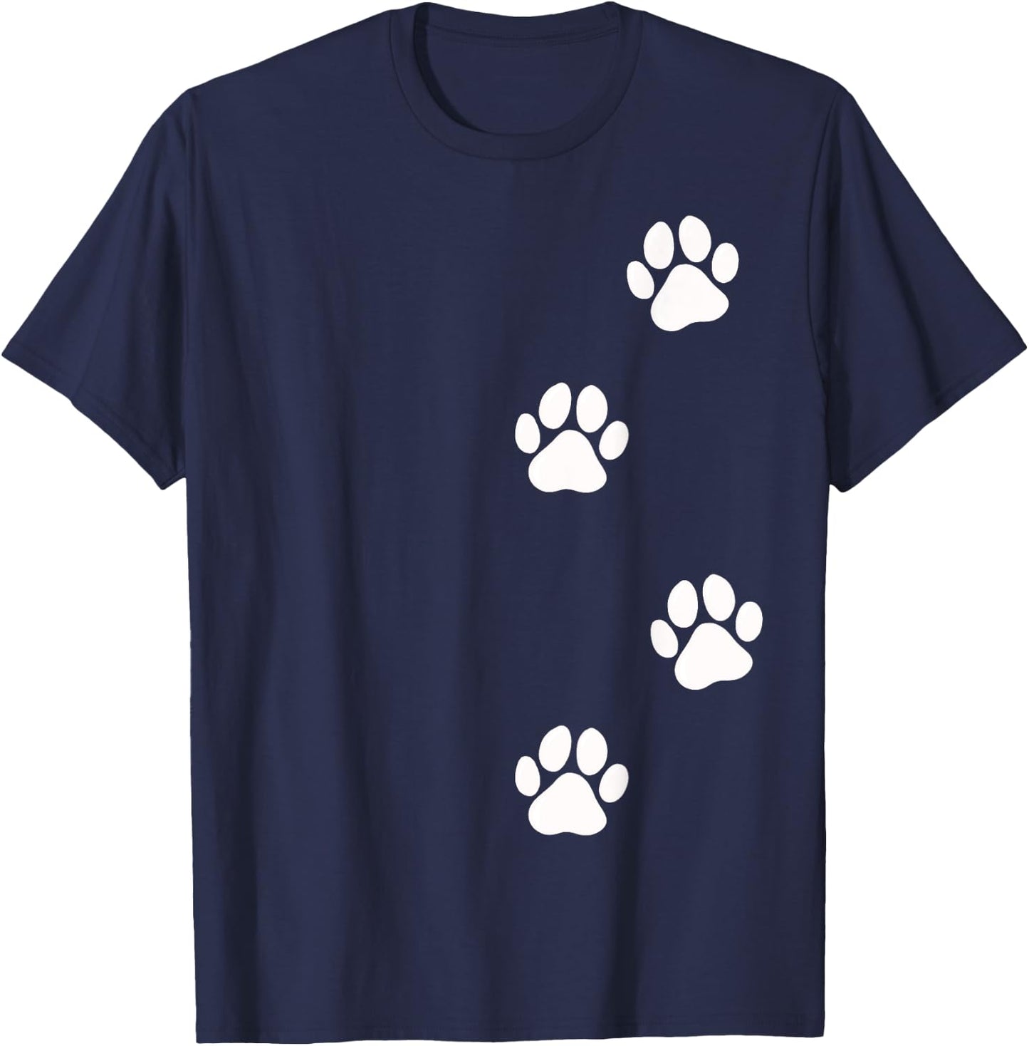 Paw Print Dog Cat Pet Lover Women Girls Kids T-Shirt - T-Shirt | Navy