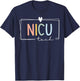 Retro NICU Tech Neonatal Intensive Care Unit ICU Nurse Team T-Shirt - T-Shirt | Navy