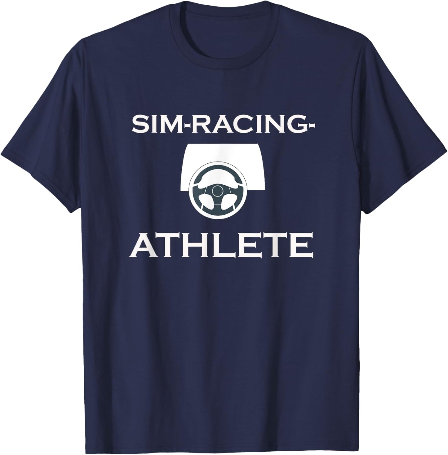 Sim-Racing Athlete Fun Novelty E-racing Design T-Shirt - T-Shirt | Navy