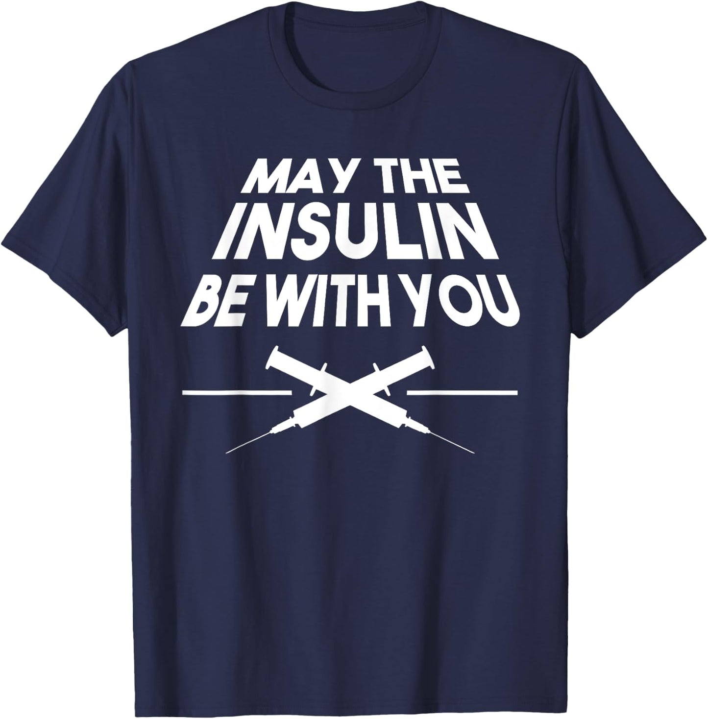 Funny Type 1 Diabetes Gift Diabetic Men Women Kids Children T-Shirt - T-Shirt | Navy