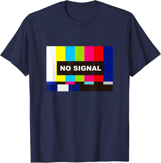 Nostalgia Shirts - Analog Television No Signal T-Shirt - T-Shirt | Navy