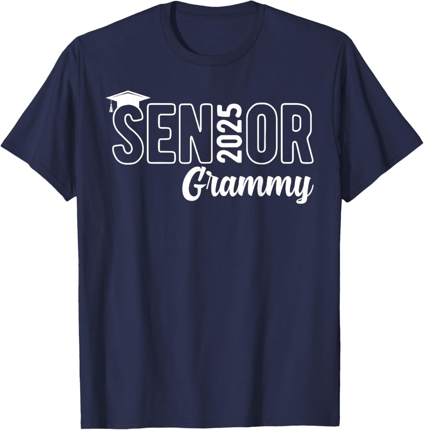 Proud Senior Grammy 2025 Senior 2025 Class Of 2025 T-Shirt - T-Shirt | Navy