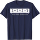 2+2÷2=3 Confused Screaming Math Addition Division Math T-Shirt - T-Shirt | Navy