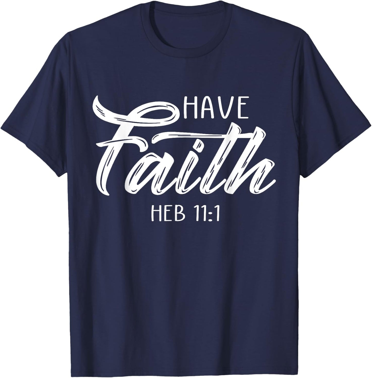Faith Hope Love Shirt Christian Plus Size Women Bible Verse T-Shirt - T-Shirt | Navy