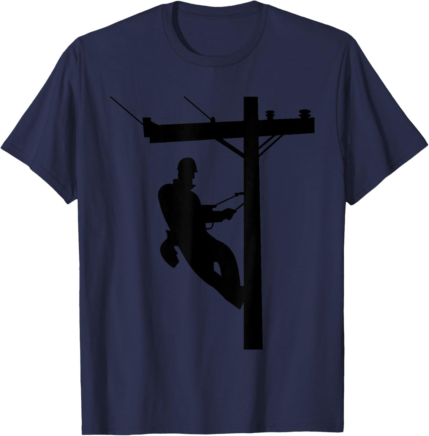 Lineman | Electric Cable Lineman Gift T-Shirt - T-Shirt | Navy