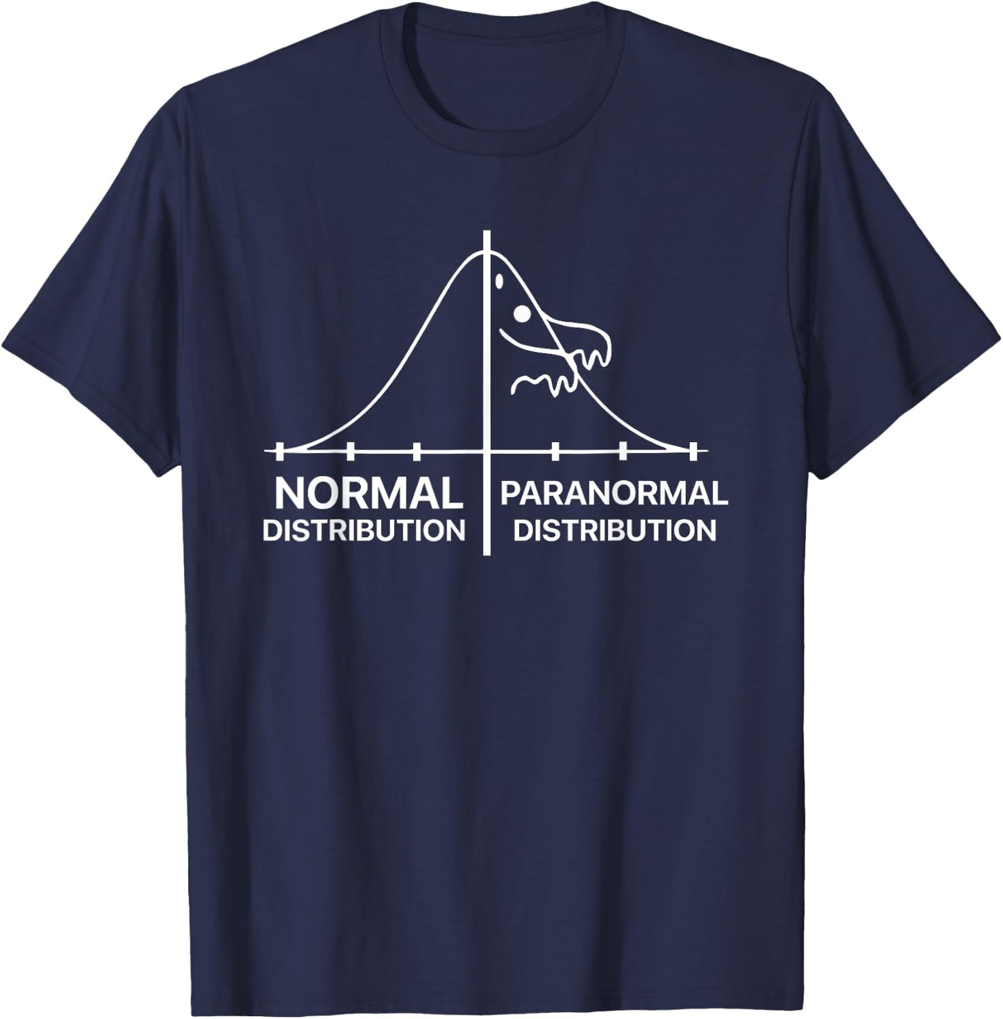 Normal Distribution Paranormal Distribution T-Shirt - T-Shirt | Navy