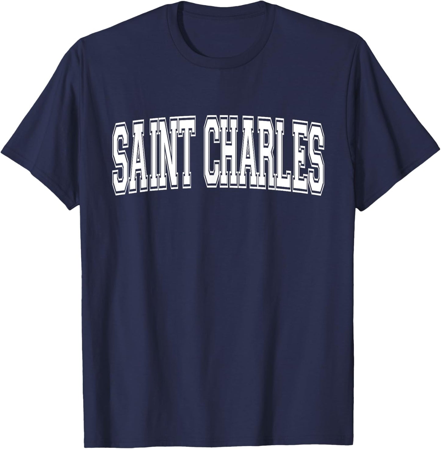 SAINT CHARLES IL ILLINOIS USA Vintage Sports Varsity Style T-Shirt - T-Shirt | Navy