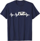 Motorhome camping camper Heartbeat motorhome T-Shirt - T-Shirt | Navy