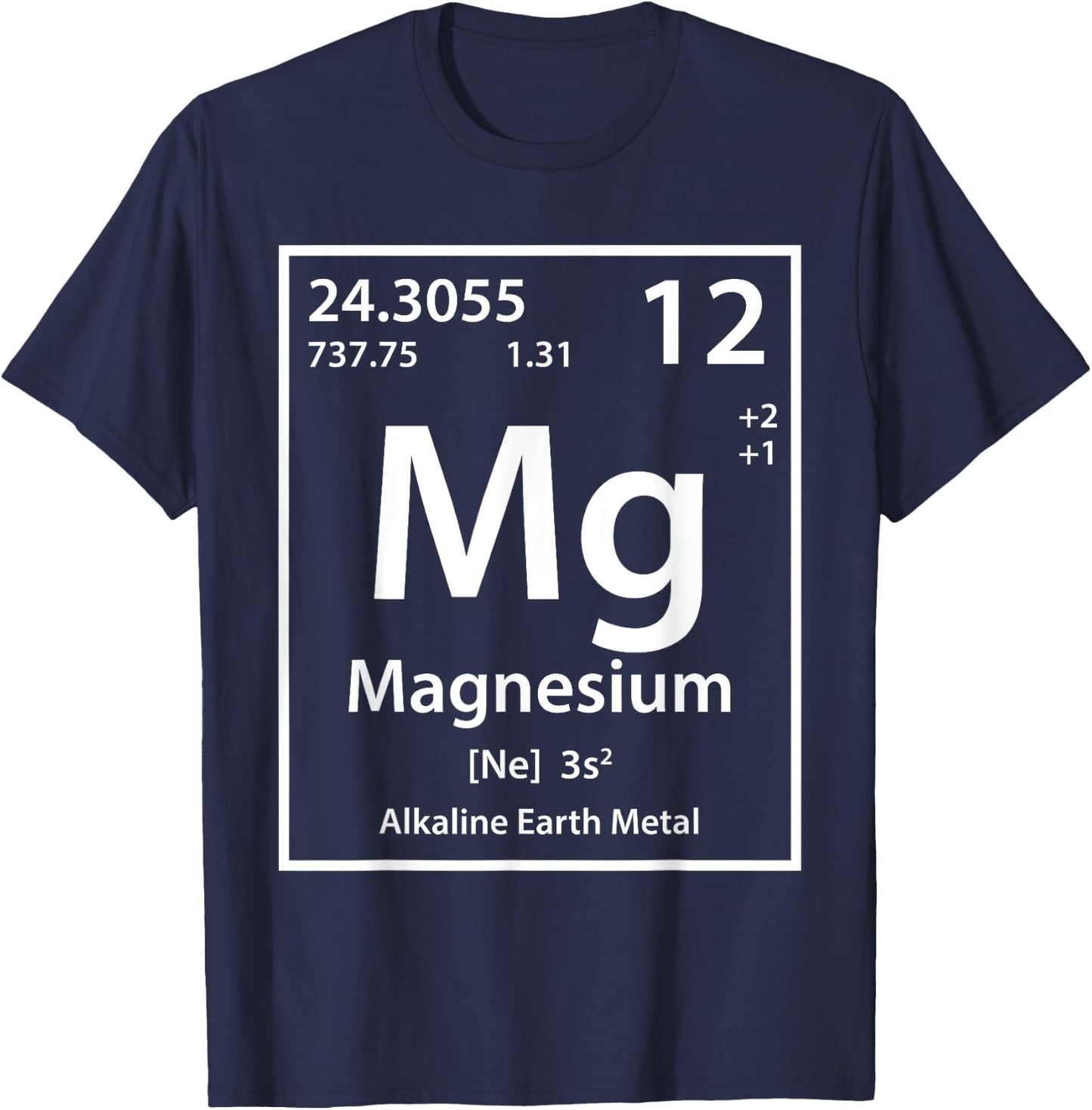 Magnesium Element (white) T-Shirt - T-Shirt | Navy