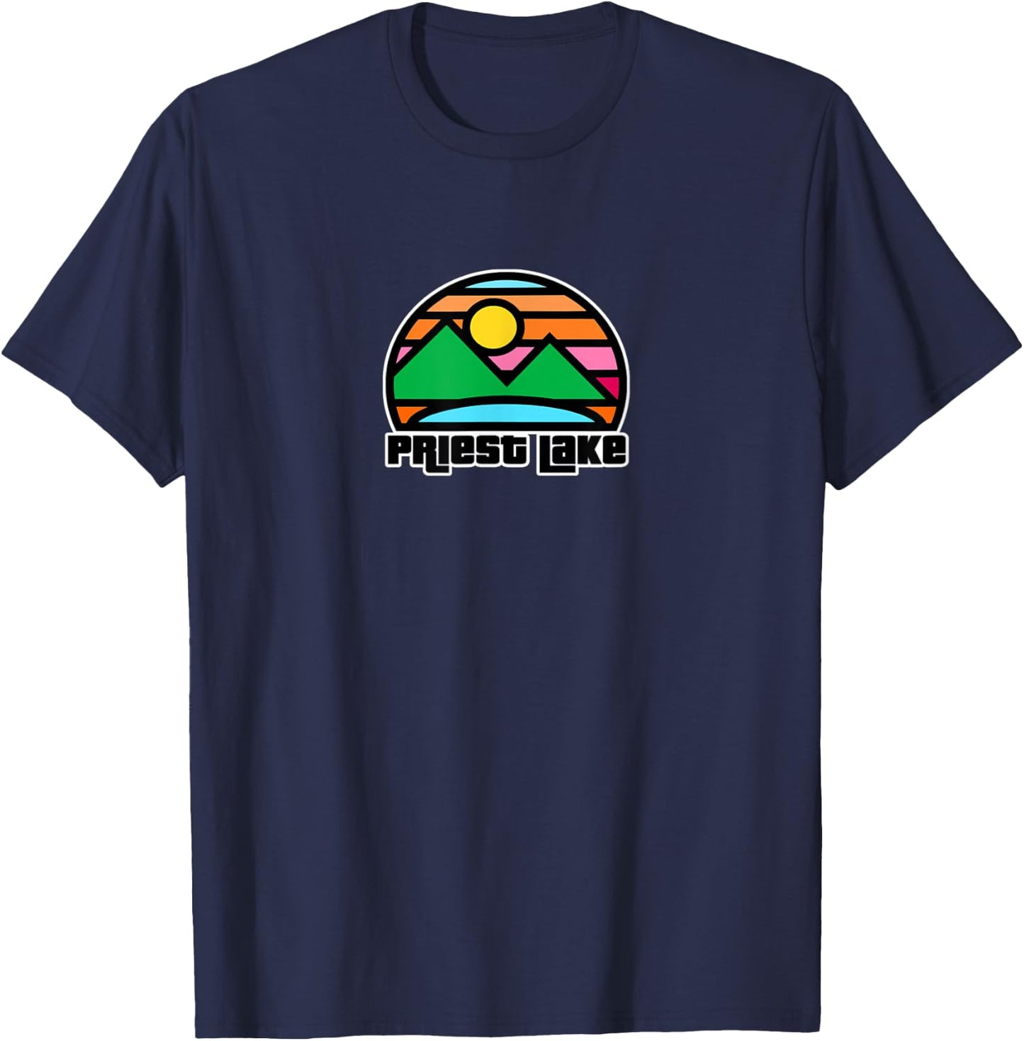 Priest Lake Idaho Nature Vacation Souvenir T-Shirt - T-Shirt | Navy