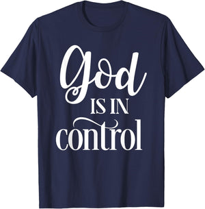 God Is In Control T-Shirt - T-Shirt | Navy