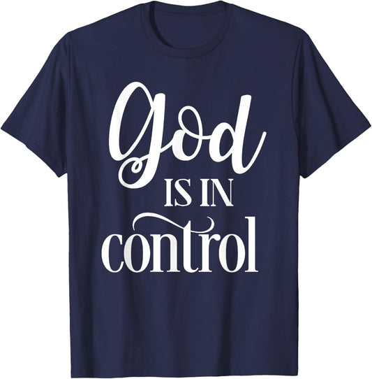 God Is In Control T-Shirt - T-Shirt | Navy